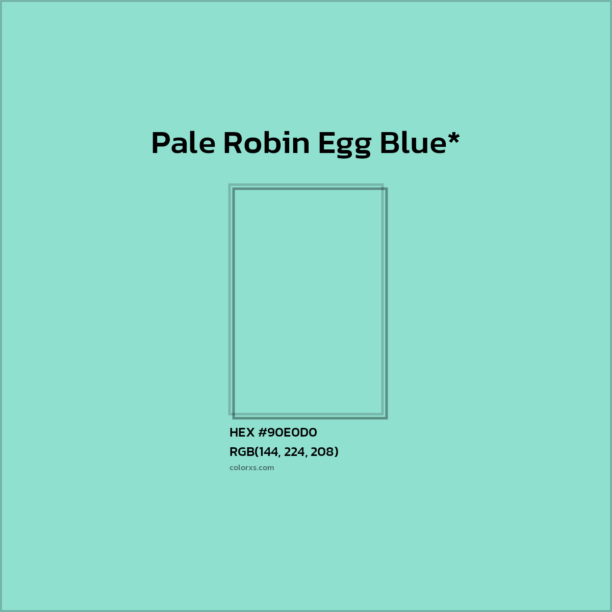 HEX #90E0D0 Color Name, Color Code, Palettes, Similar Paints, Images