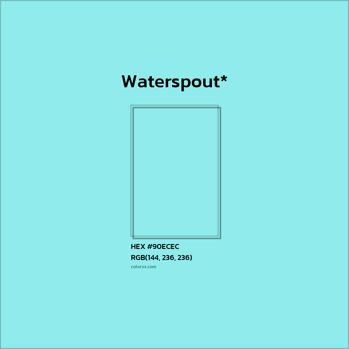 HEX #90ECEC Color Name, Color Code, Palettes, Similar Paints, Images