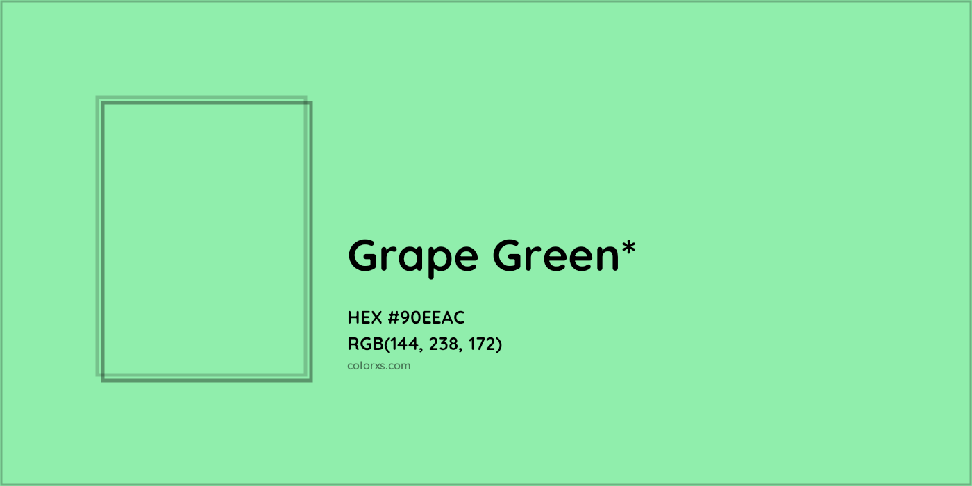 HEX #90EEAC Color Name, Color Code, Palettes, Similar Paints, Images