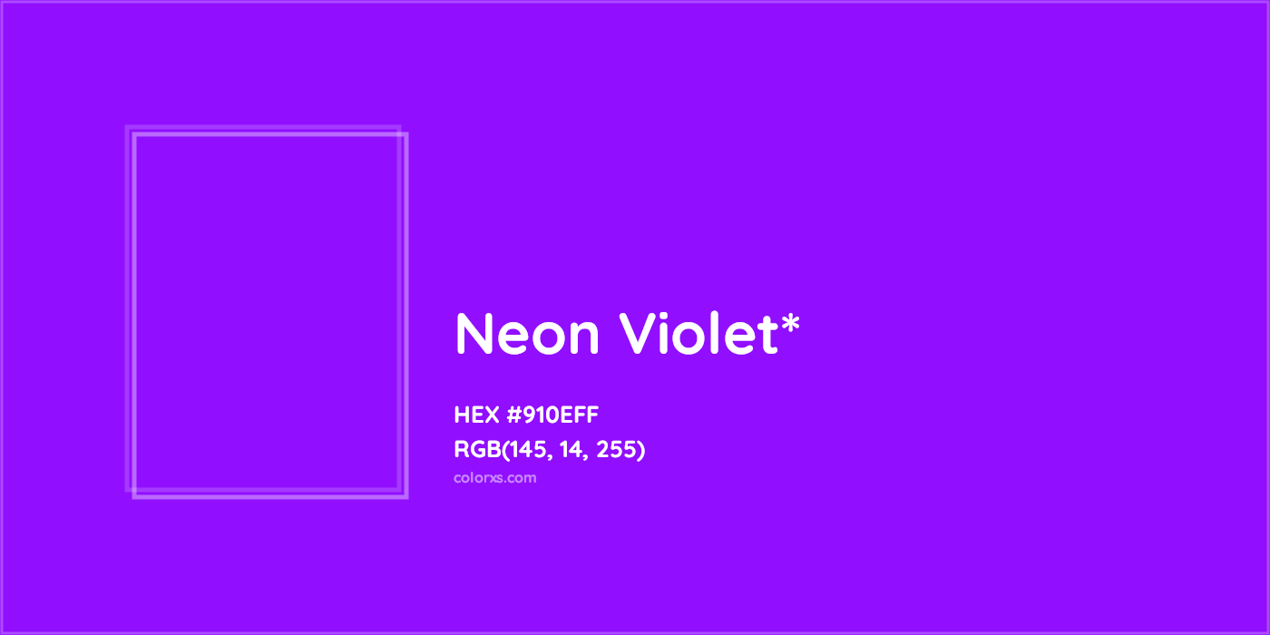 HEX #910EFF Color Name, Color Code, Palettes, Similar Paints, Images