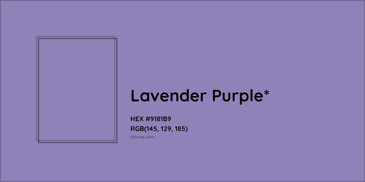 HEX #9181B9 Color Name, Color Code, Palettes, Similar Paints, Images