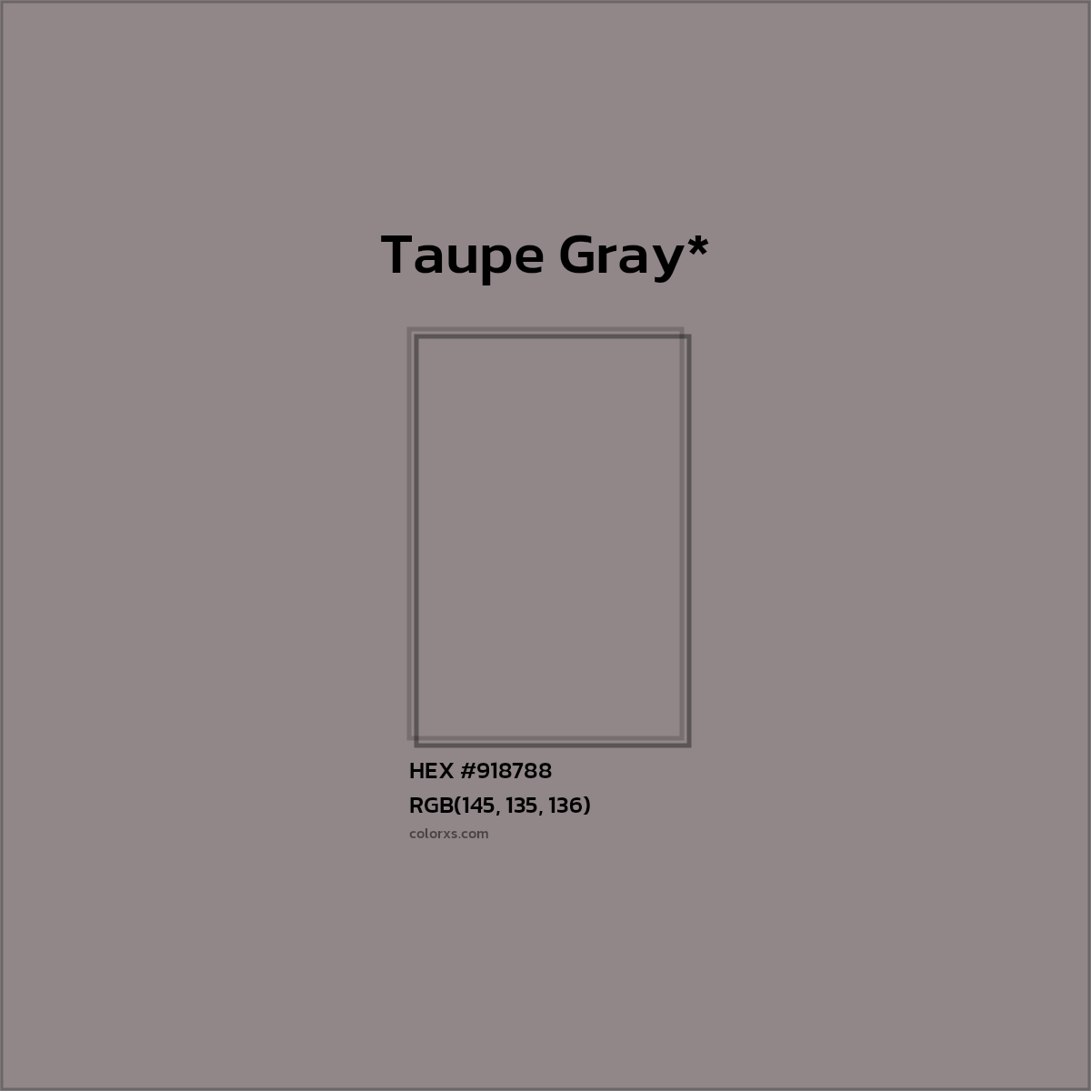 HEX #918788 Color Name, Color Code, Palettes, Similar Paints, Images
