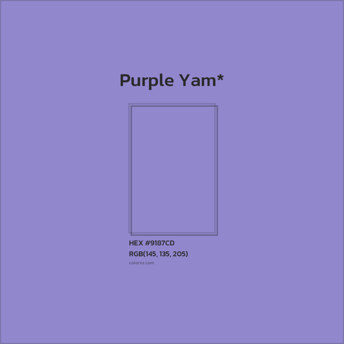HEX #9187CD Color Name, Color Code, Palettes, Similar Paints, Images