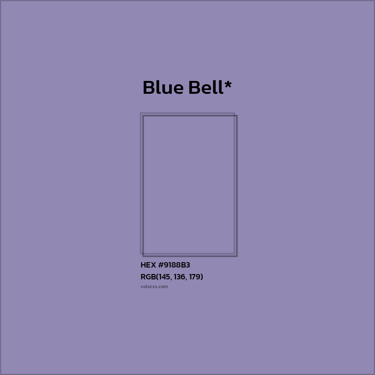 HEX #9188B3 Color Name, Color Code, Palettes, Similar Paints, Images