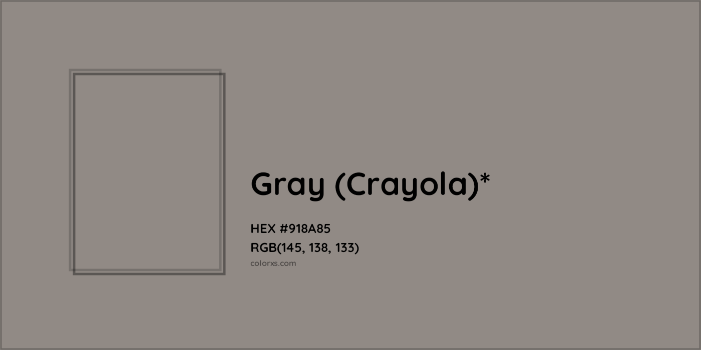 HEX #918A85 Color Name, Color Code, Palettes, Similar Paints, Images