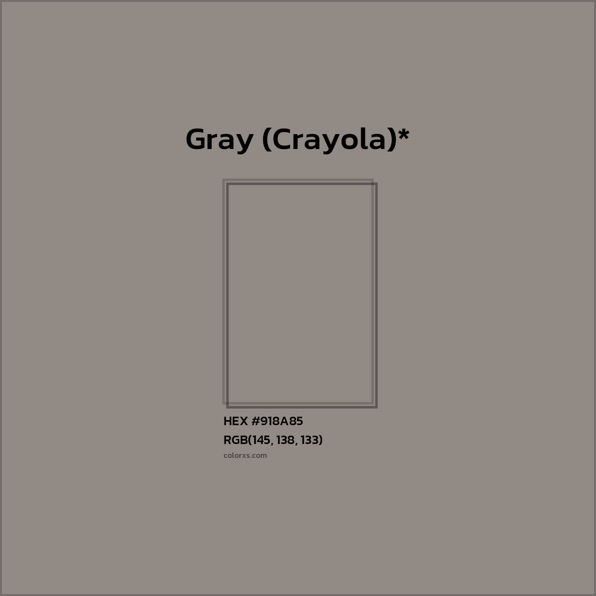 HEX #918A85 Color Name, Color Code, Palettes, Similar Paints, Images
