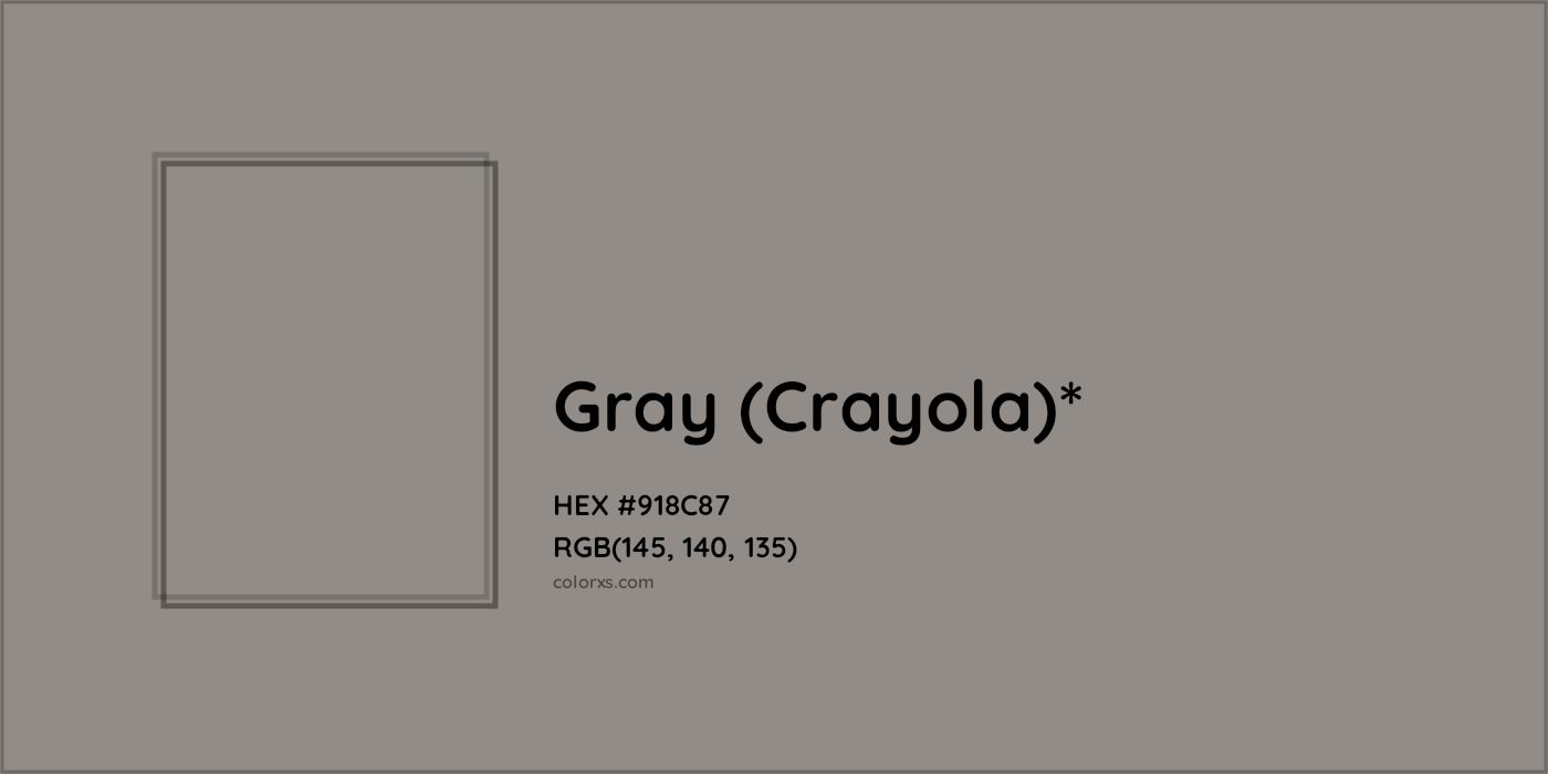 HEX #918C87 Color Name, Color Code, Palettes, Similar Paints, Images