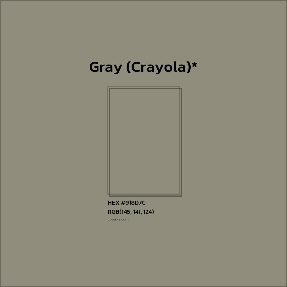 HEX #918D7C Color Name, Color Code, Palettes, Similar Paints, Images