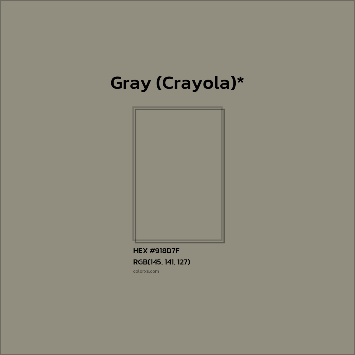 HEX #918D7F Color Name, Color Code, Palettes, Similar Paints, Images