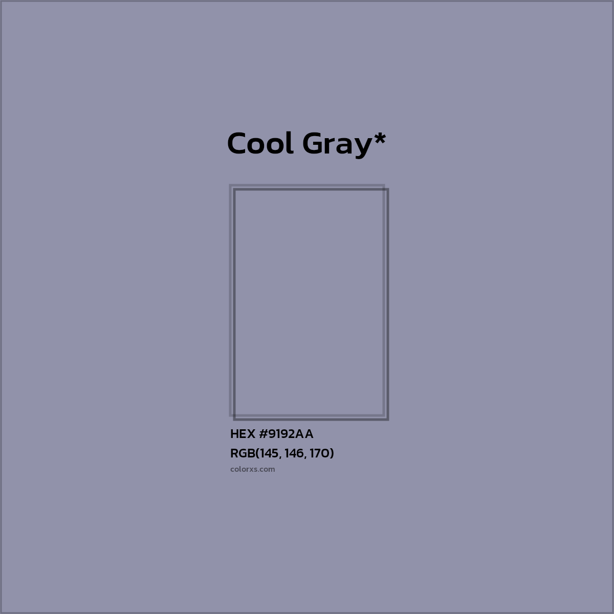 HEX #9192AA Color Name, Color Code, Palettes, Similar Paints, Images