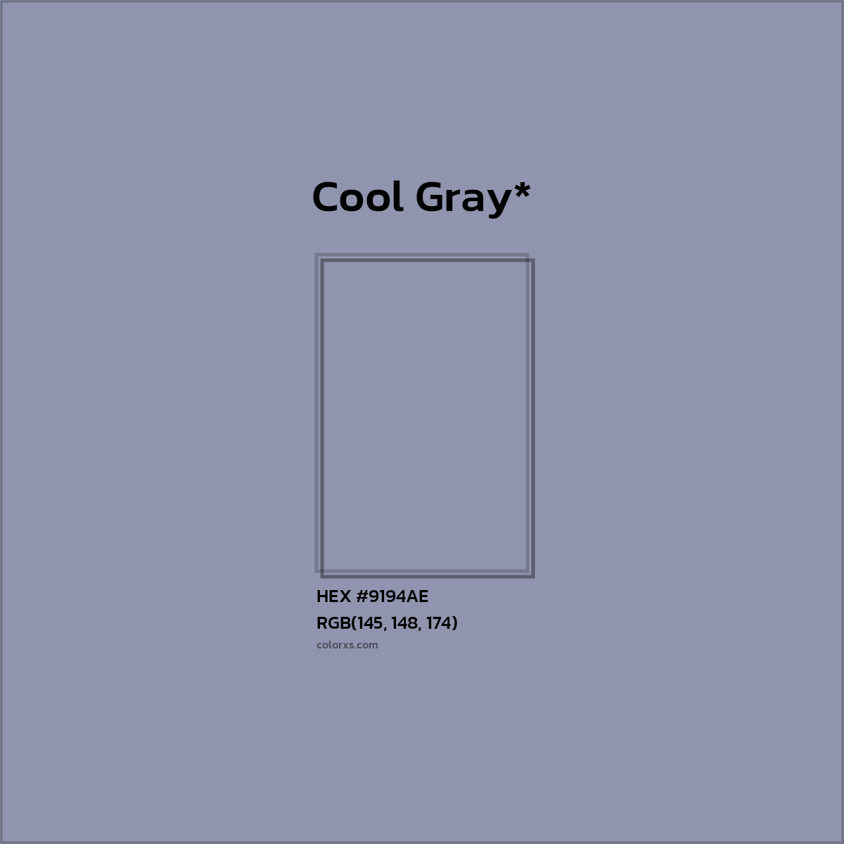 HEX #9194AE Color Name, Color Code, Palettes, Similar Paints, Images