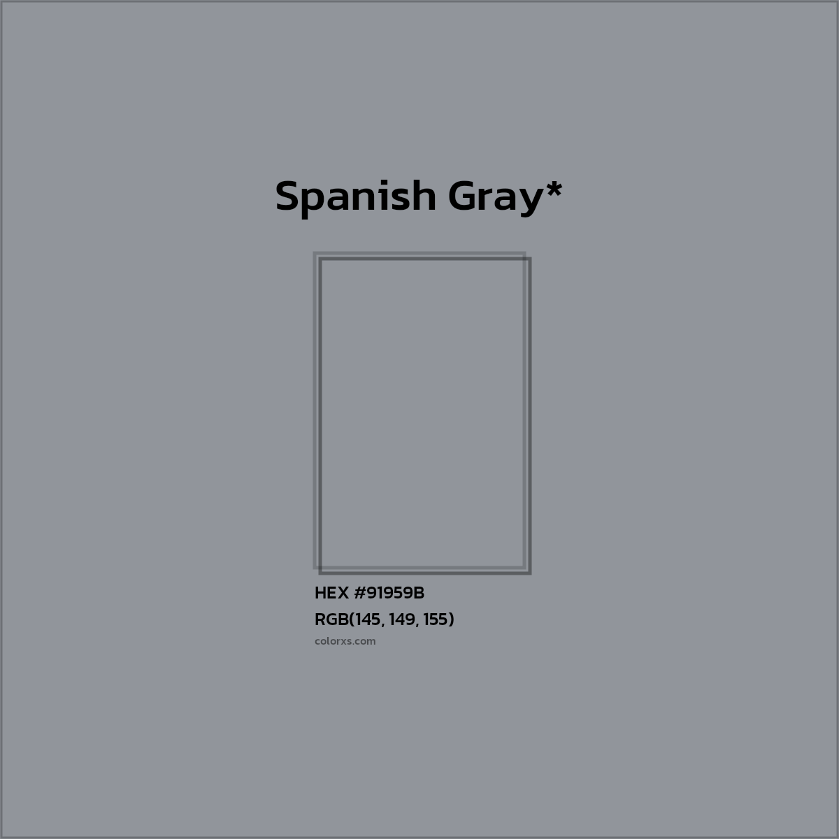HEX #91959B Color Name, Color Code, Palettes, Similar Paints, Images