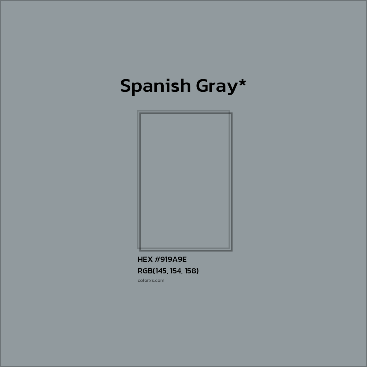HEX #919A9E Color Name, Color Code, Palettes, Similar Paints, Images