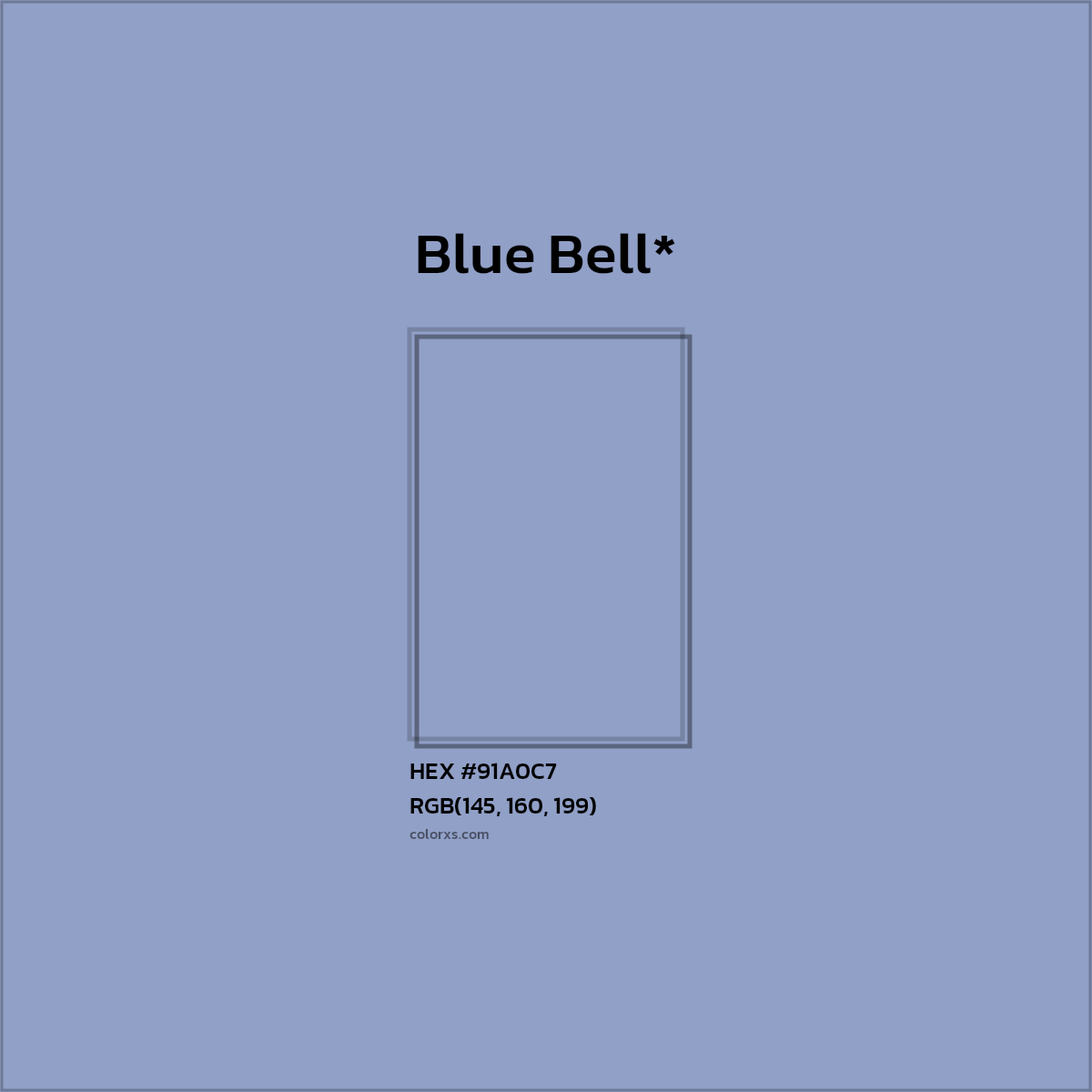HEX #91A0C7 Color Name, Color Code, Palettes, Similar Paints, Images