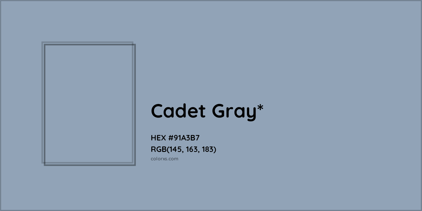 HEX #91A3B7 Color Name, Color Code, Palettes, Similar Paints, Images