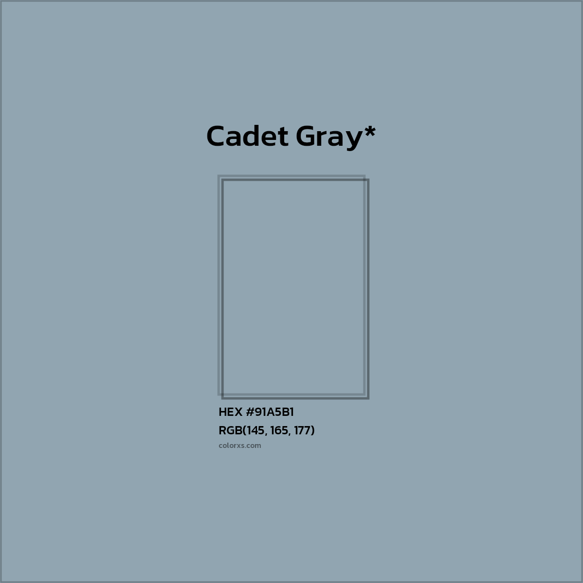 HEX #91A5B1 Color Name, Color Code, Palettes, Similar Paints, Images