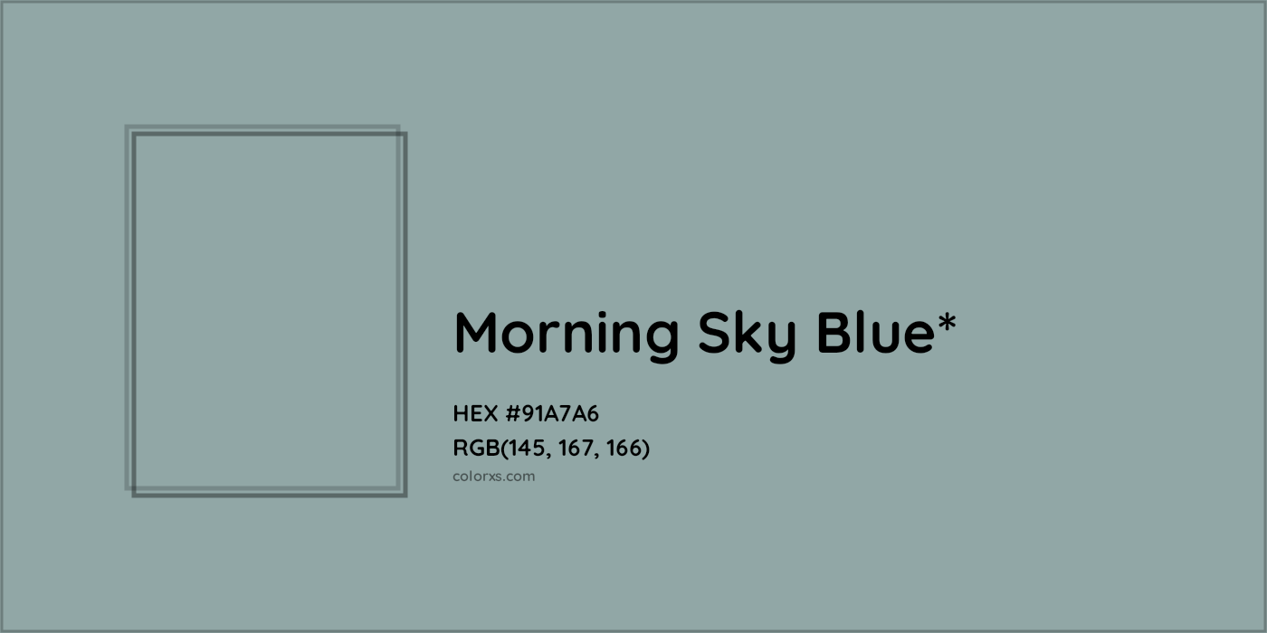 HEX #91A7A6 Color Name, Color Code, Palettes, Similar Paints, Images