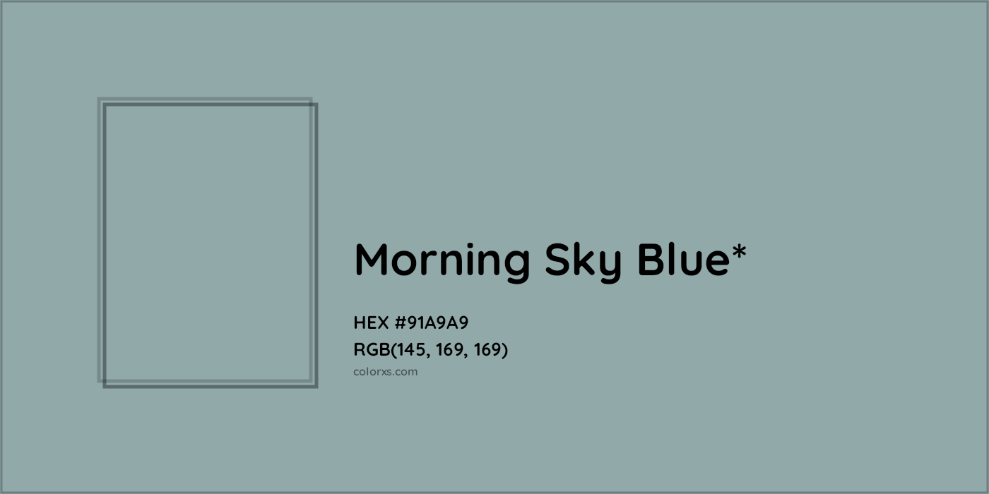 HEX #91A9A9 Color Name, Color Code, Palettes, Similar Paints, Images