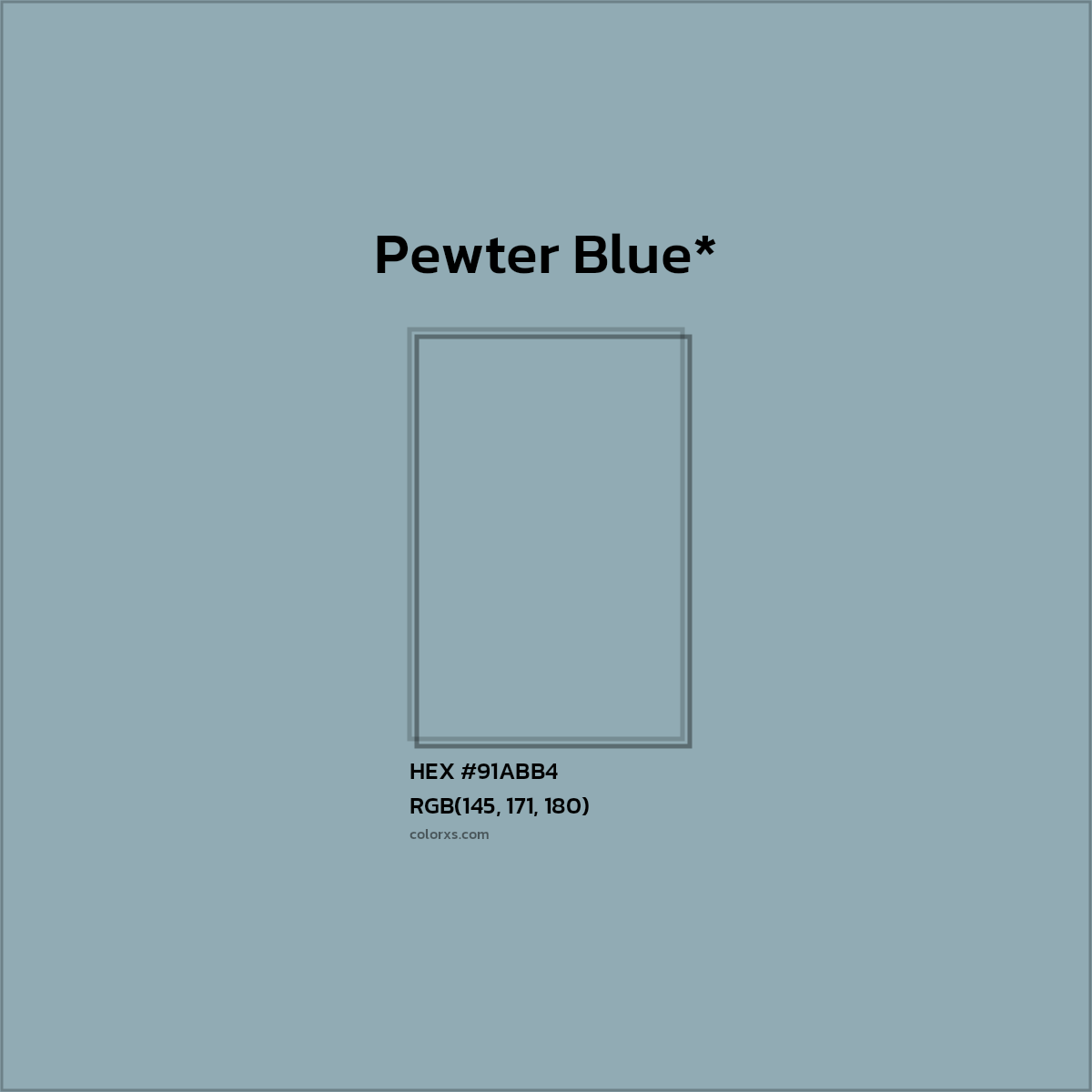 HEX #91ABB4 Color Name, Color Code, Palettes, Similar Paints, Images
