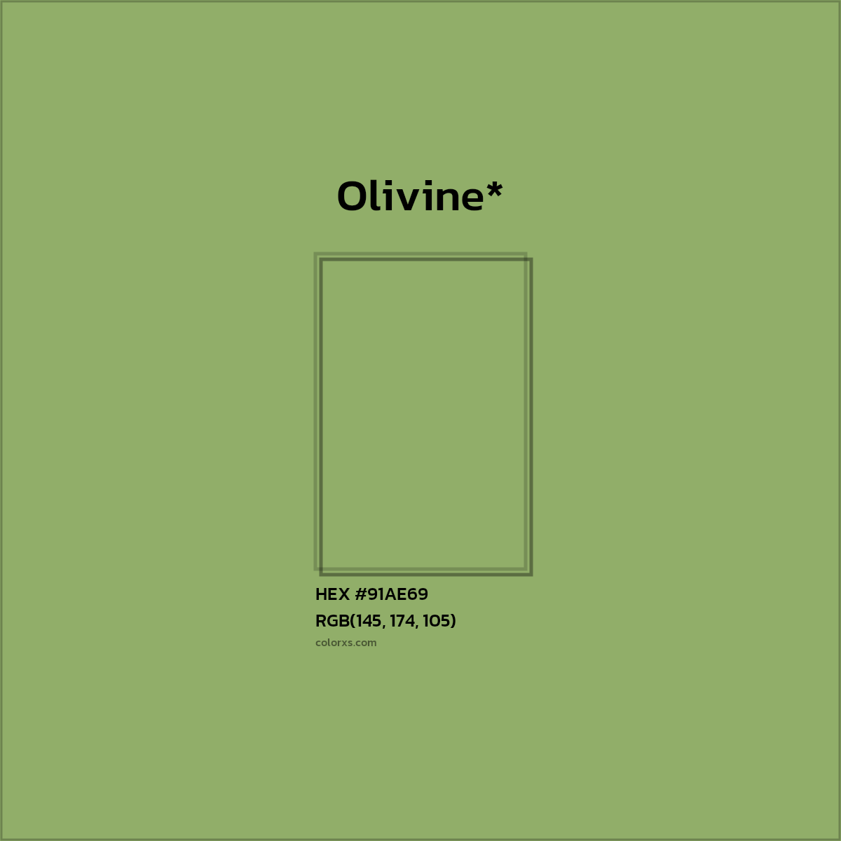 HEX #91AE69 Color Name, Color Code, Palettes, Similar Paints, Images