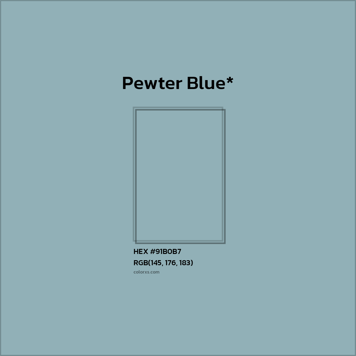 HEX #91B0B7 Color Name, Color Code, Palettes, Similar Paints, Images