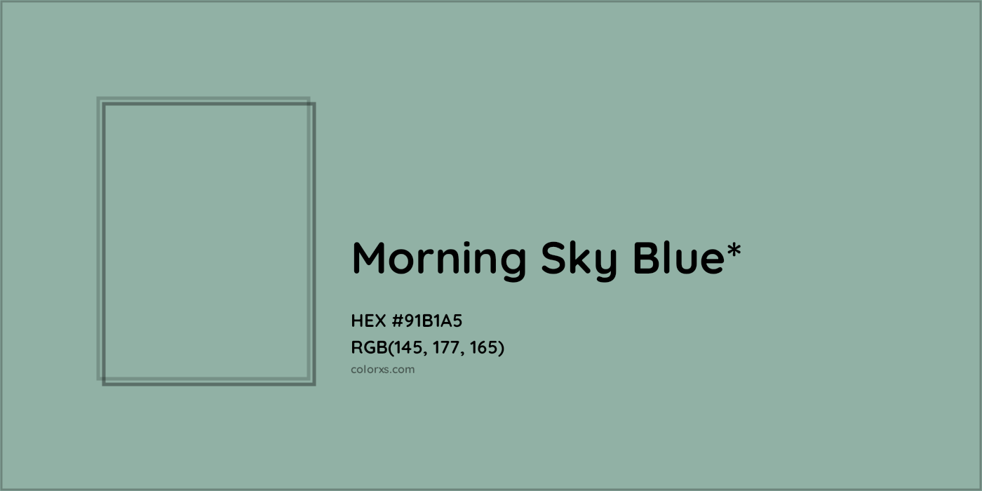 HEX #91B1A5 Color Name, Color Code, Palettes, Similar Paints, Images