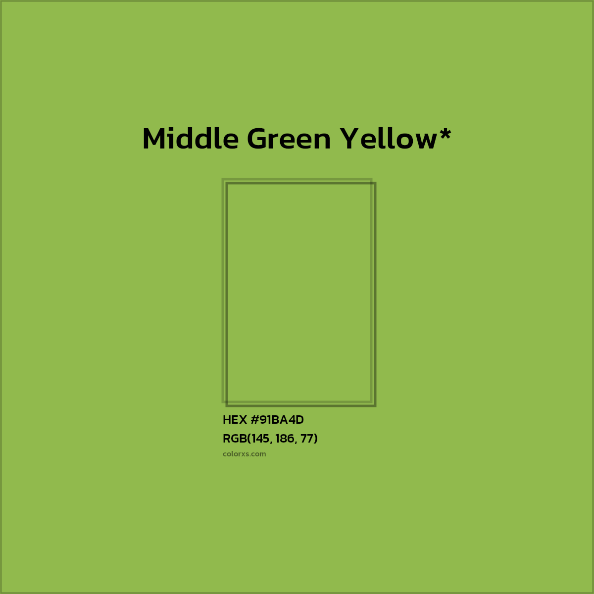 HEX #91BA4D Color Name, Color Code, Palettes, Similar Paints, Images