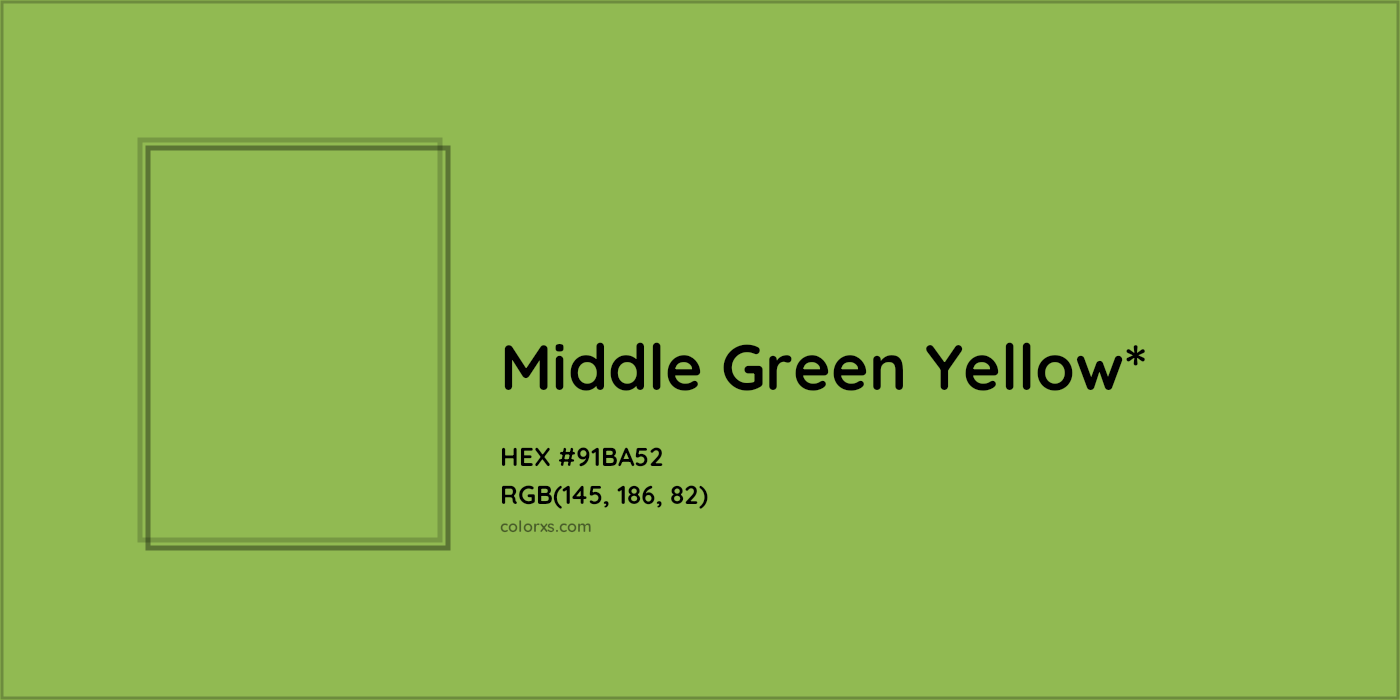 HEX #91BA52 Color Name, Color Code, Palettes, Similar Paints, Images