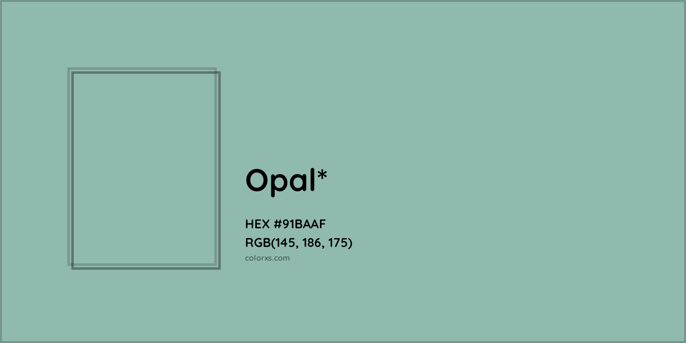 HEX #91BAAF Color Name, Color Code, Palettes, Similar Paints, Images