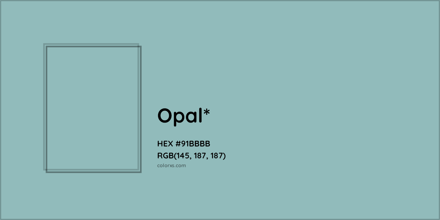 HEX #91BBBB Color Name, Color Code, Palettes, Similar Paints, Images