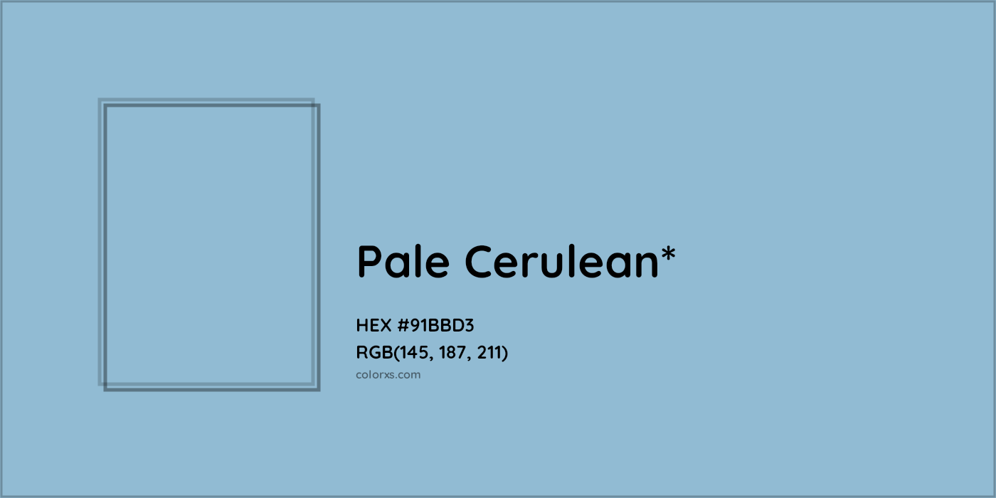 HEX #91BBD3 Color Name, Color Code, Palettes, Similar Paints, Images
