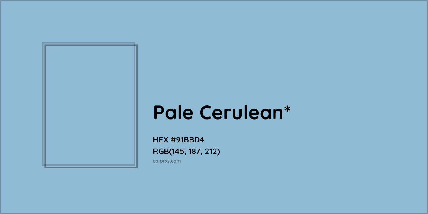 HEX #91BBD4 Color Name, Color Code, Palettes, Similar Paints, Images