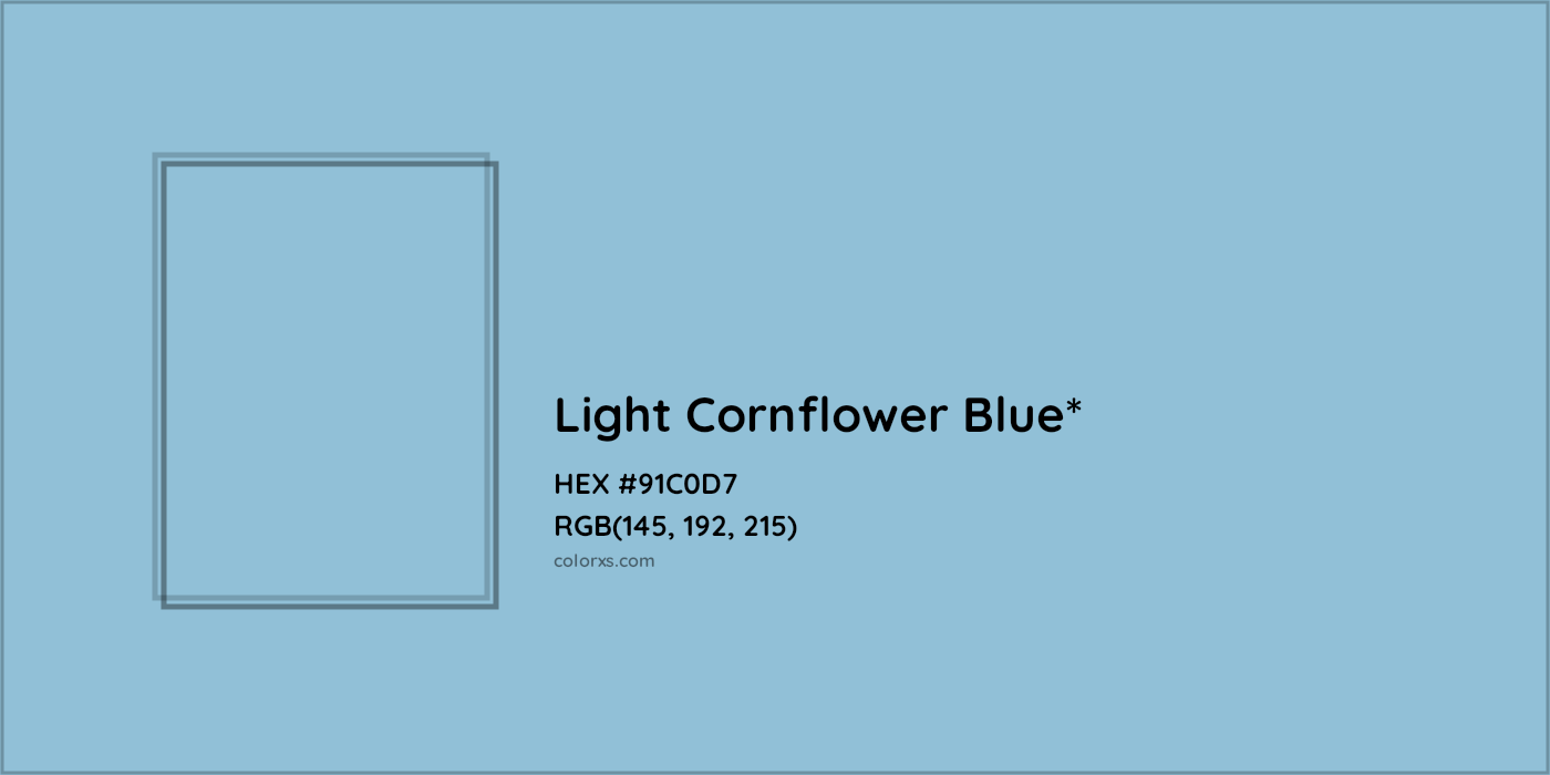 HEX #91C0D7 Color Name, Color Code, Palettes, Similar Paints, Images