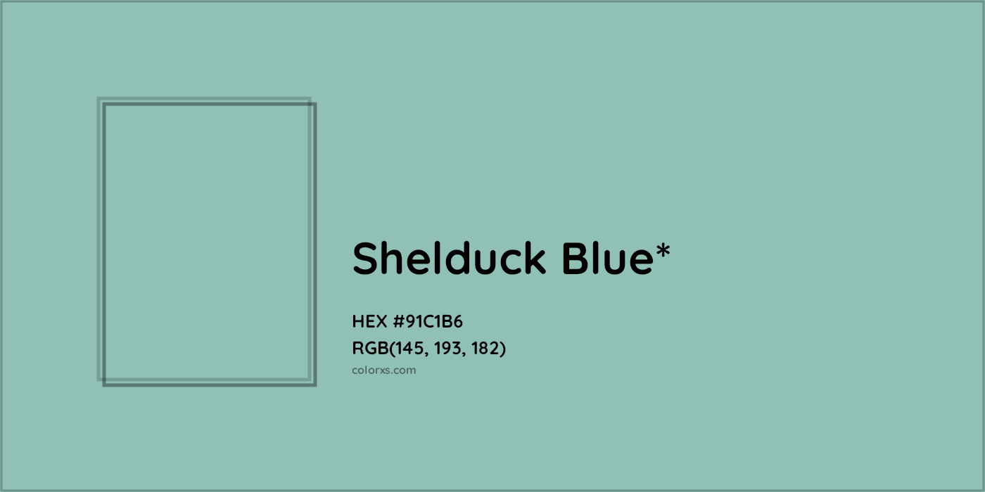 HEX #91C1B6 Color Name, Color Code, Palettes, Similar Paints, Images