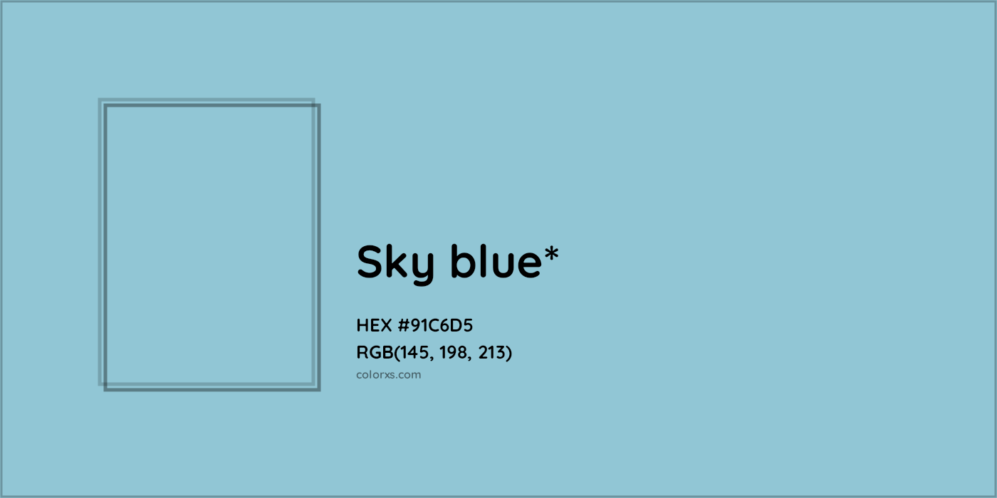 HEX #91C6D5 Color Name, Color Code, Palettes, Similar Paints, Images