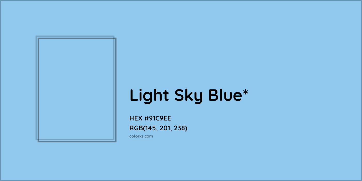 HEX #91C9EE Color Name, Color Code, Palettes, Similar Paints, Images