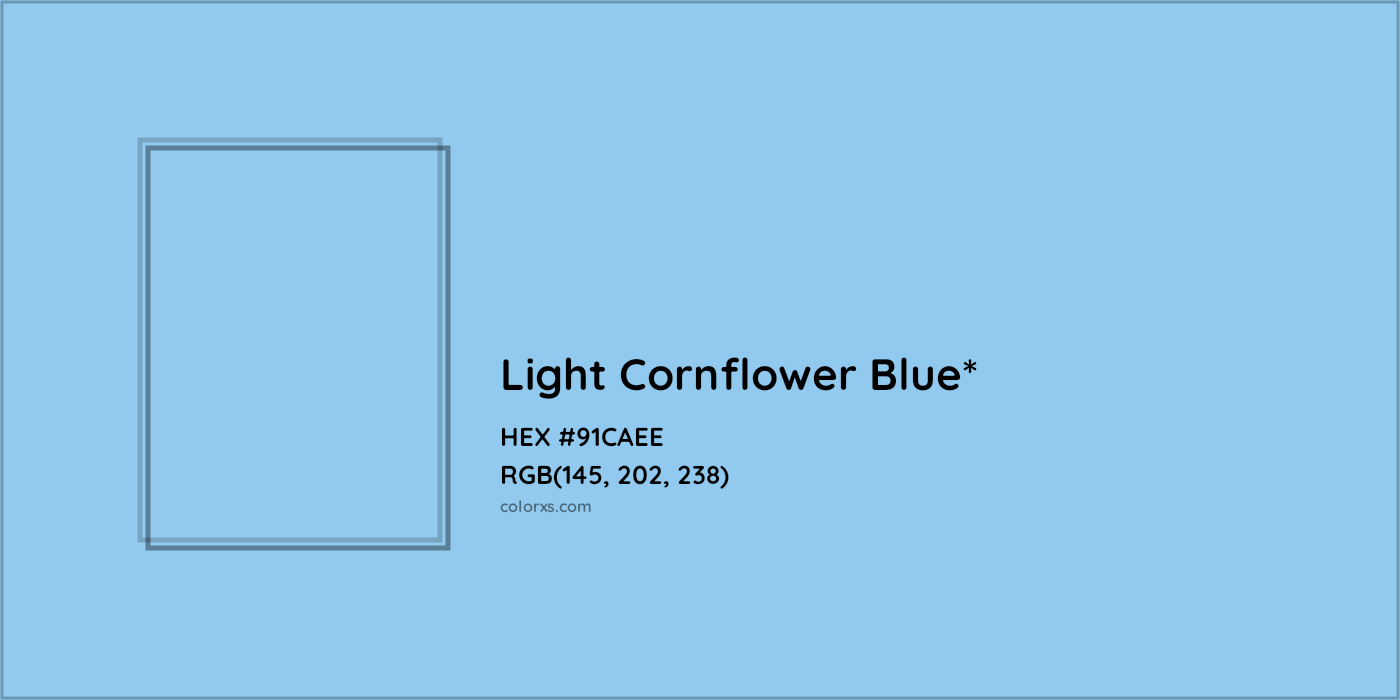 HEX #91CAEE Color Name, Color Code, Palettes, Similar Paints, Images