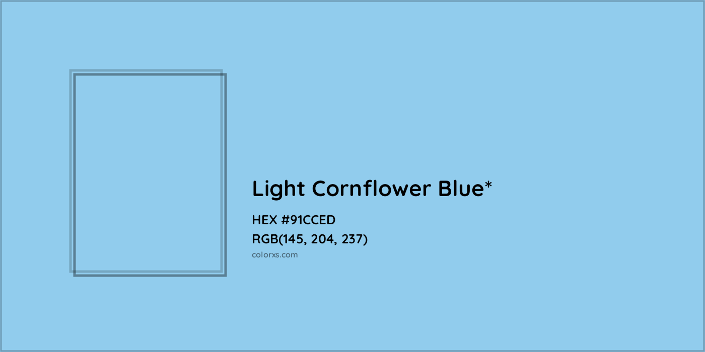 HEX #91CCED Color Name, Color Code, Palettes, Similar Paints, Images