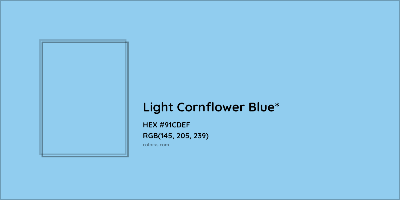 HEX #91CDEF Color Name, Color Code, Palettes, Similar Paints, Images