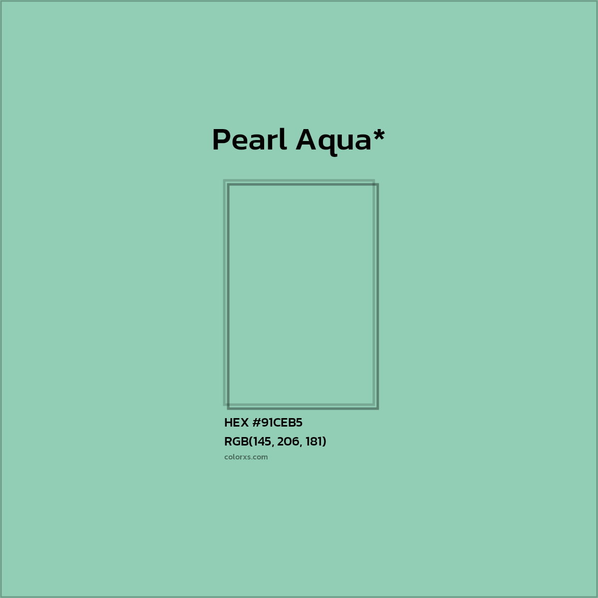 HEX #91CEB5 Color Name, Color Code, Palettes, Similar Paints, Images