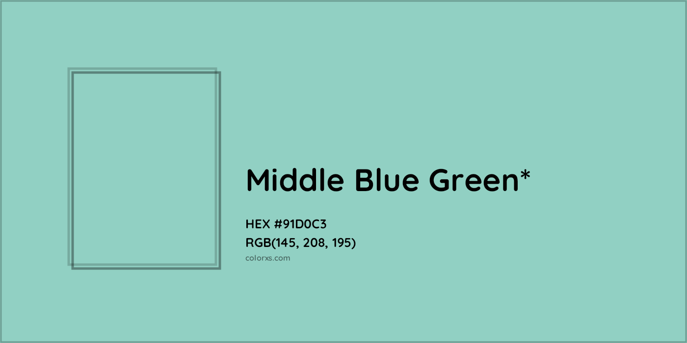 HEX #91D0C3 Color Name, Color Code, Palettes, Similar Paints, Images