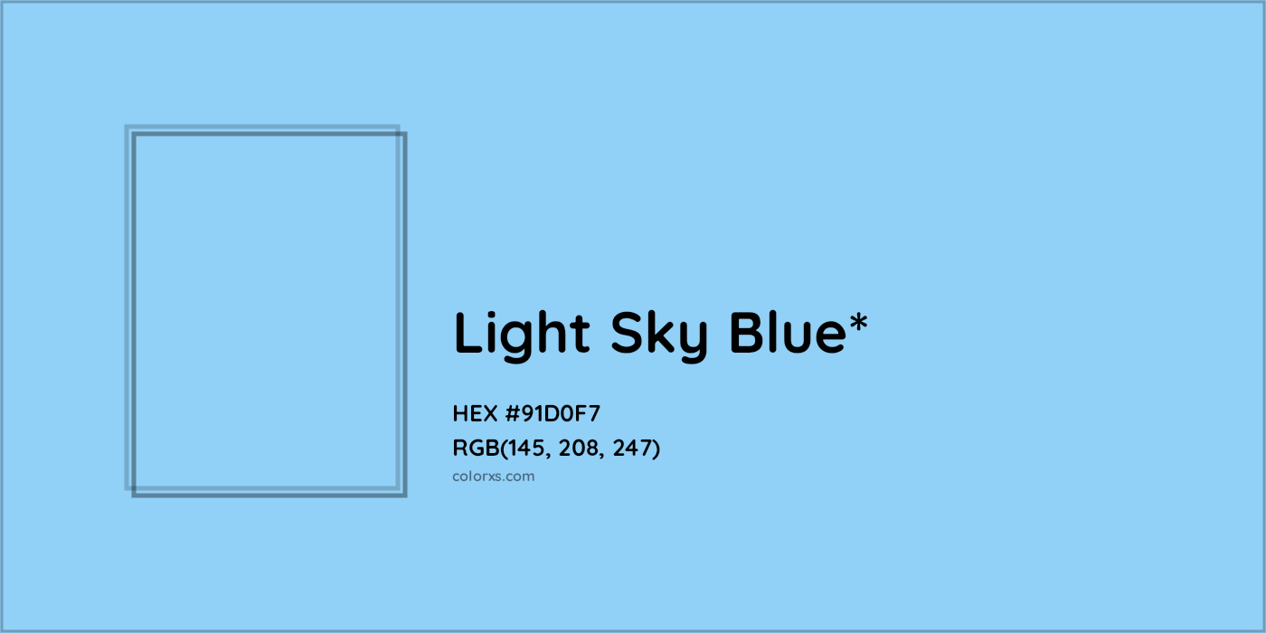 HEX #91D0F7 Color Name, Color Code, Palettes, Similar Paints, Images