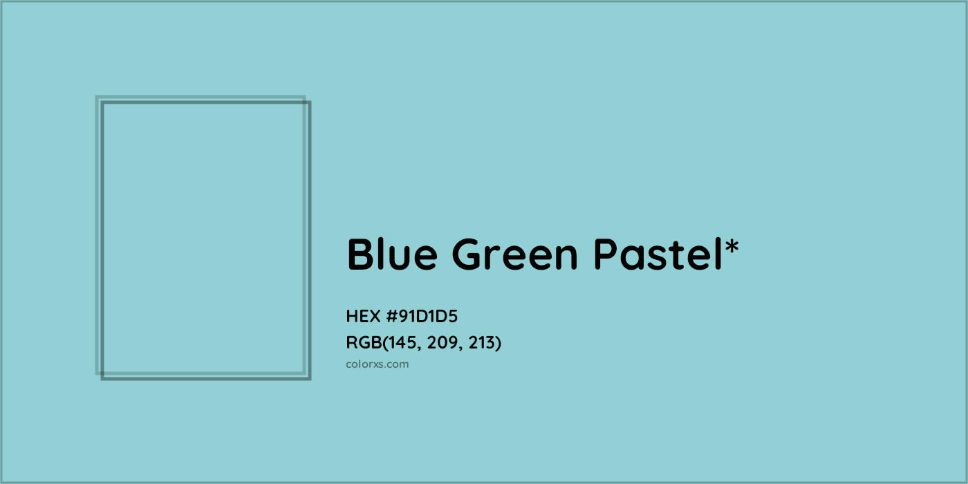HEX #91D1D5 Color Name, Color Code, Palettes, Similar Paints, Images