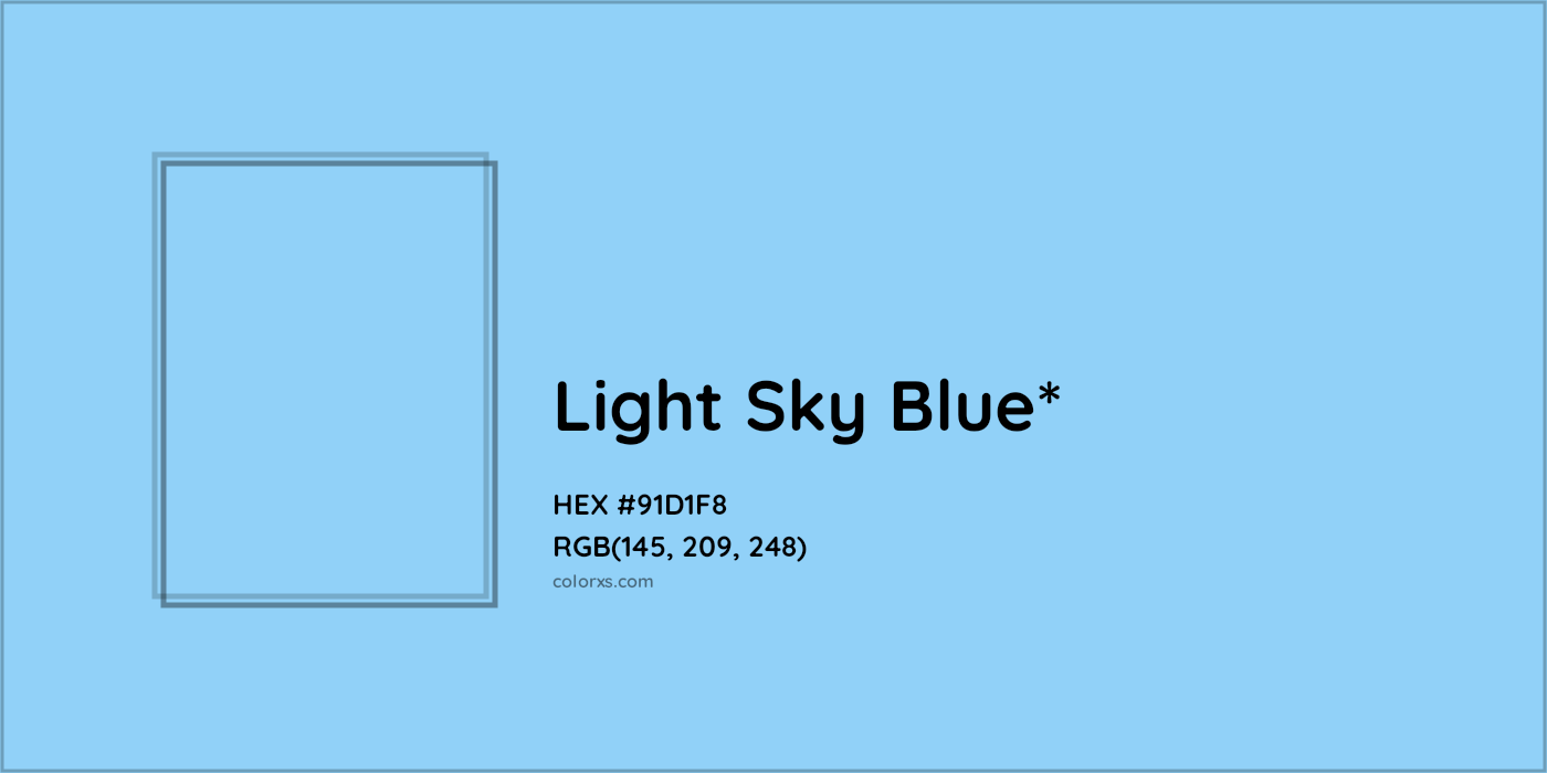 HEX #91D1F8 Color Name, Color Code, Palettes, Similar Paints, Images