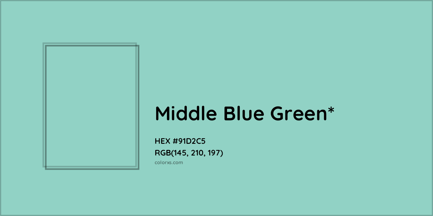 HEX #91D2C5 Color Name, Color Code, Palettes, Similar Paints, Images