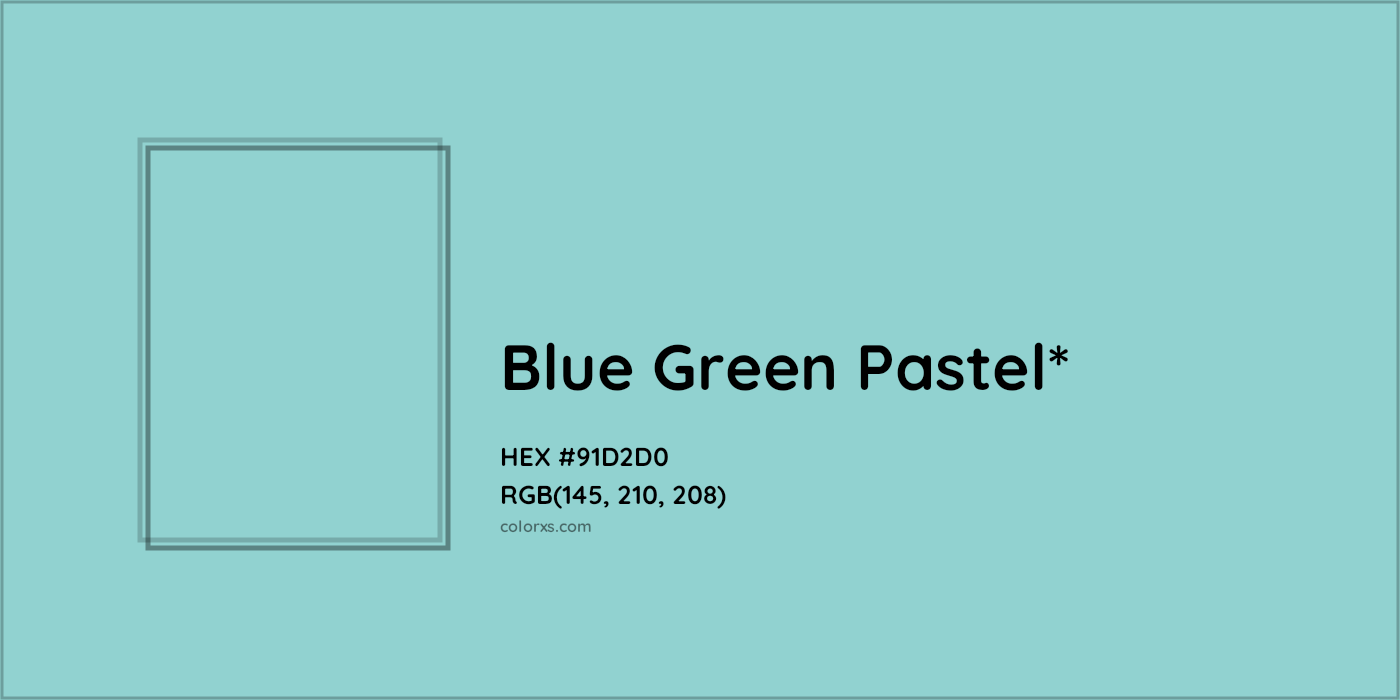 HEX #91D2D0 Color Name, Color Code, Palettes, Similar Paints, Images