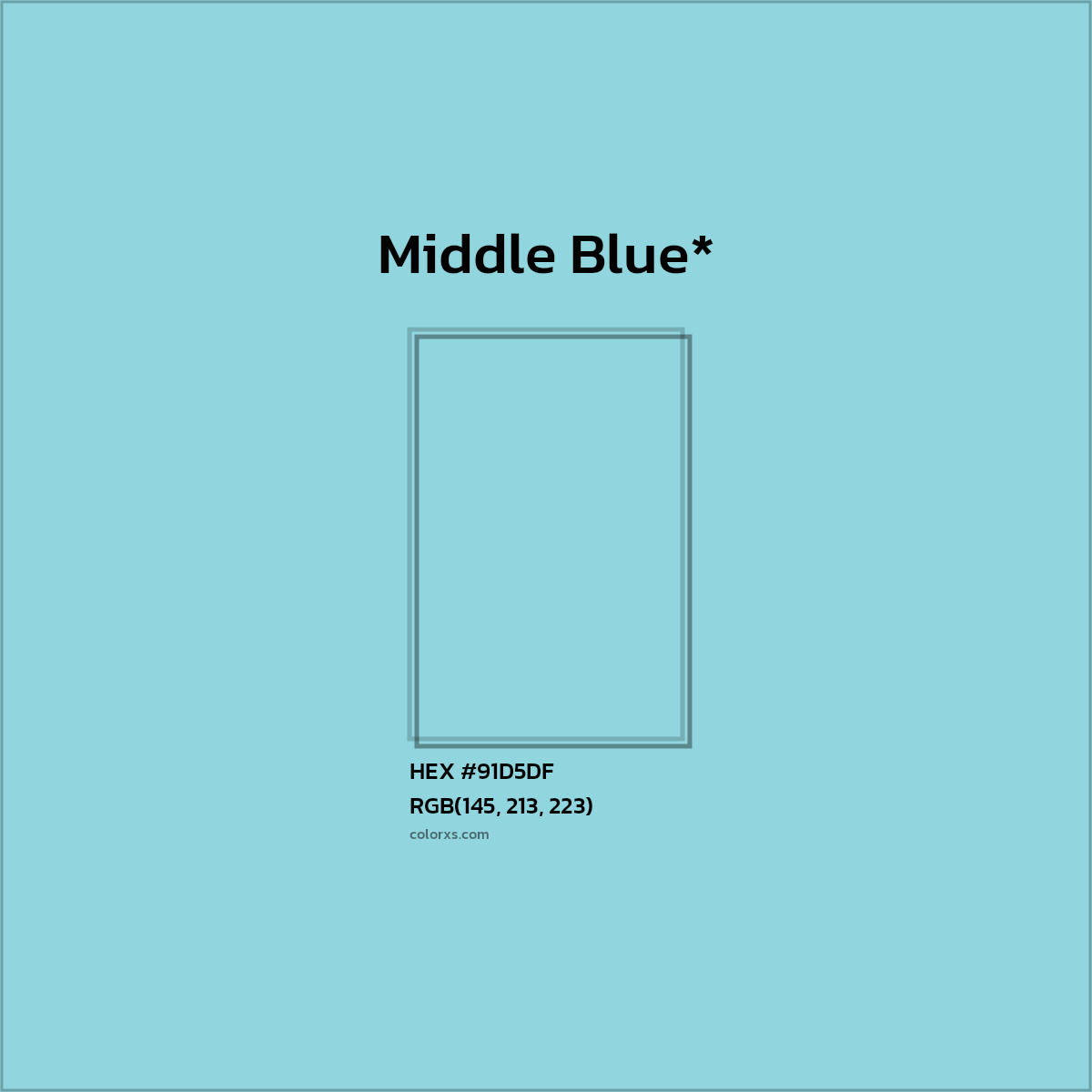 HEX #91D5DF Color Name, Color Code, Palettes, Similar Paints, Images