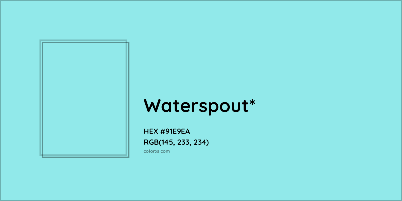 HEX #91E9EA Color Name, Color Code, Palettes, Similar Paints, Images