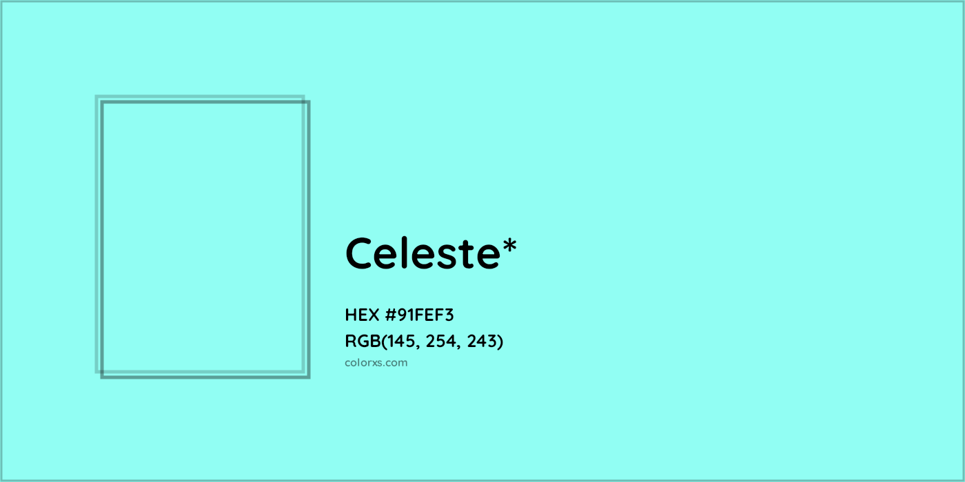 HEX #91FEF3 Color Name, Color Code, Palettes, Similar Paints, Images
