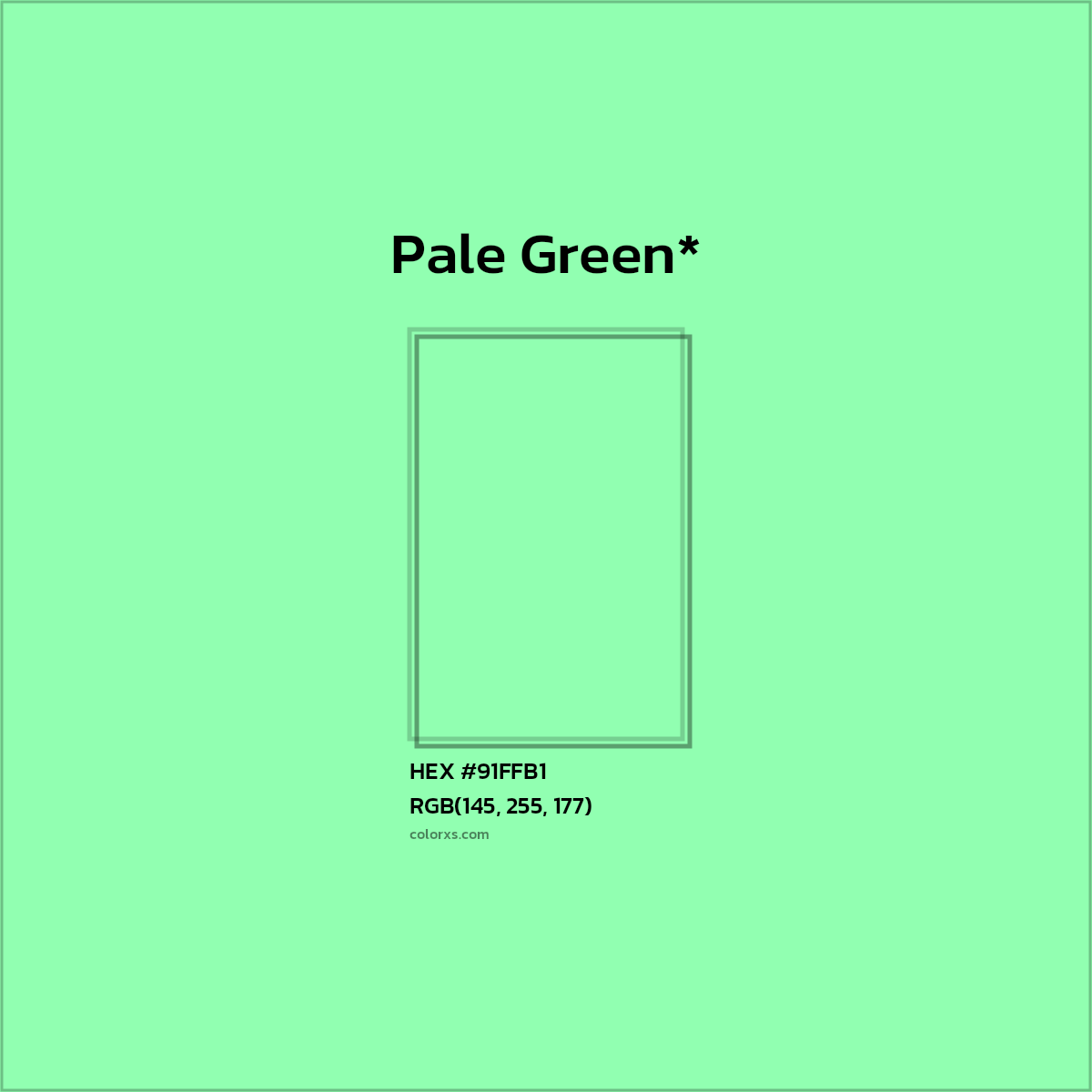 HEX #91FFB1 Color Name, Color Code, Palettes, Similar Paints, Images